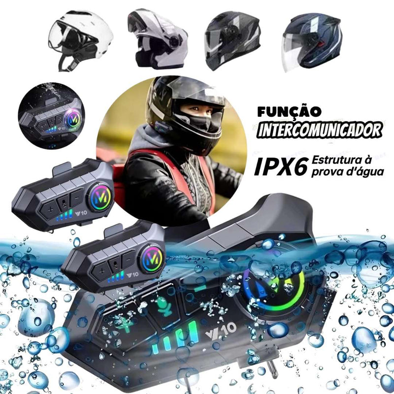 Fone de Ouvido para Capacete - Chamadas Mãos Livres