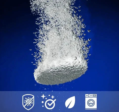 Pastilhas para Limpeza Máquinas de Lavar Roupas Efervescentes - Compre 5 e Leve 10